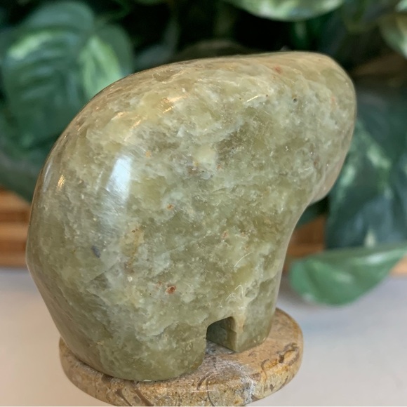 Native American Carved Buffalo Bison Fetish Figure Carving Green Stone Animal 3" - Picture 7 of 16